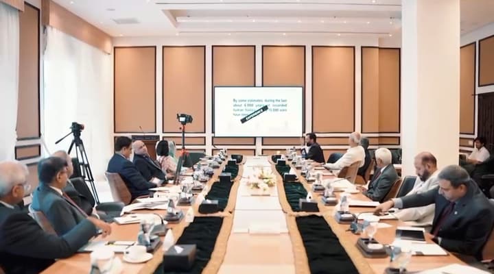 A presentation during the dialogue